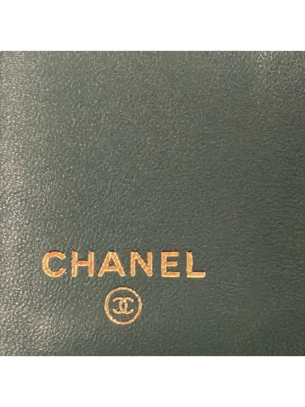 Chanel Trifold Wallet Quilted Blue Green CC Logo Gold Lambskin